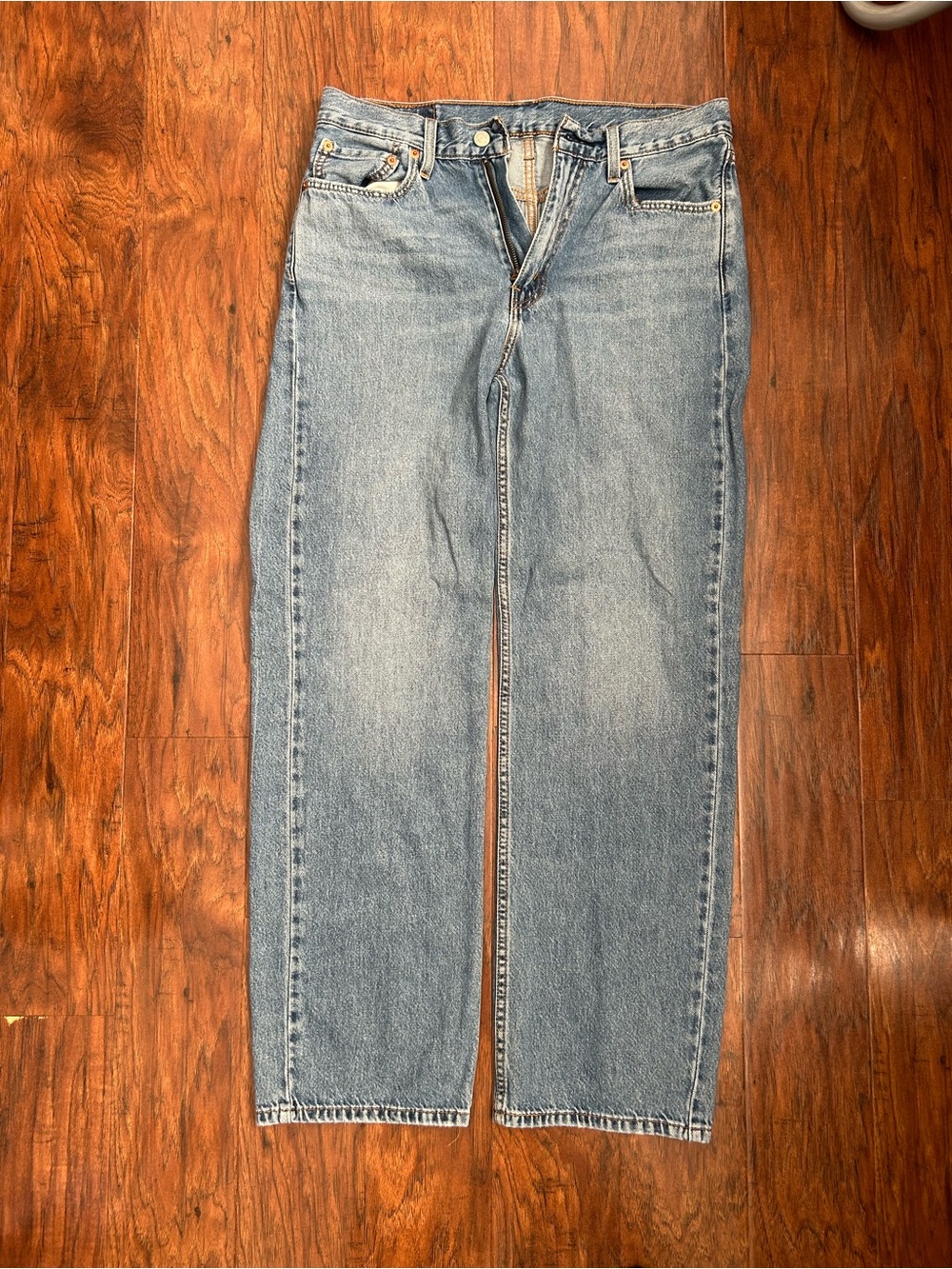 Levi's Men's Straight Jeans in Light Blue Denim